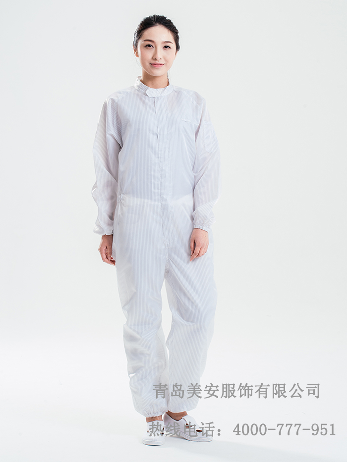 無塵防靜電連體服白色批發(fā)定制廠家